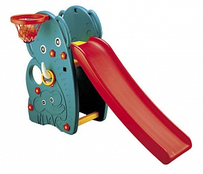 Горка Слон с баскетбольным кольцом и мячом (Happy Box, JM-765)